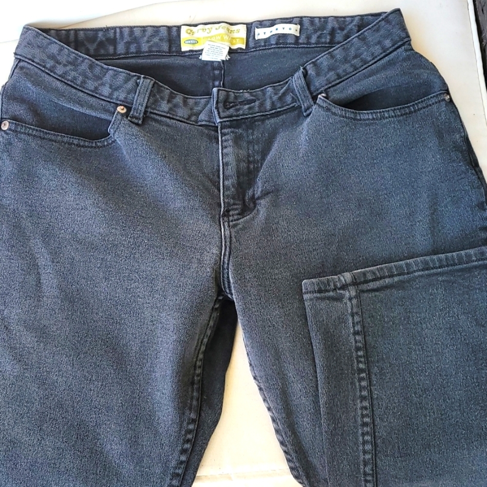 Old Navy, size 12, low waist, curvy jeans, black